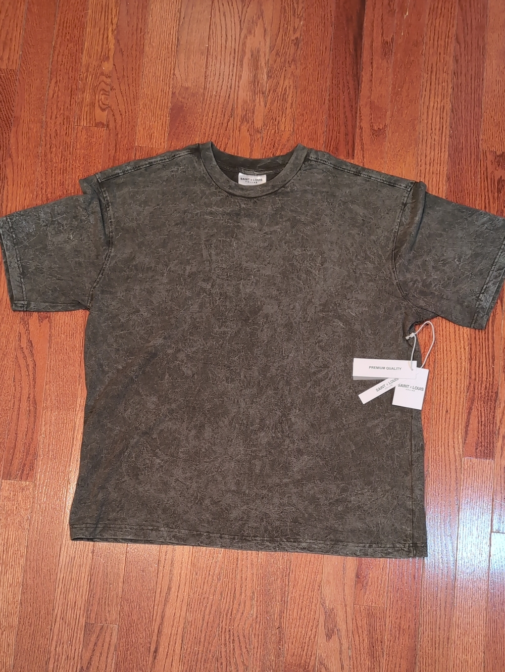 Saint X Louis Collab Premium Short Sleeve Shirt Size Large Olive Green New